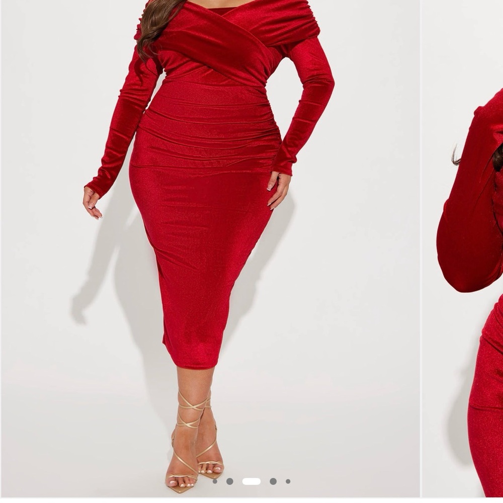 Fashion Nova Ruby Long Sleeve Dress